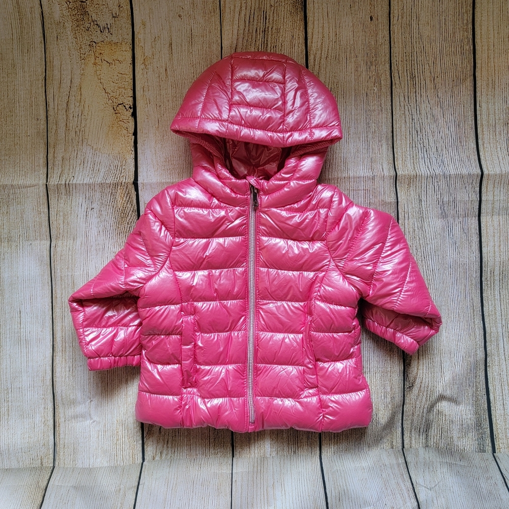 Girl hot pink puffy coat